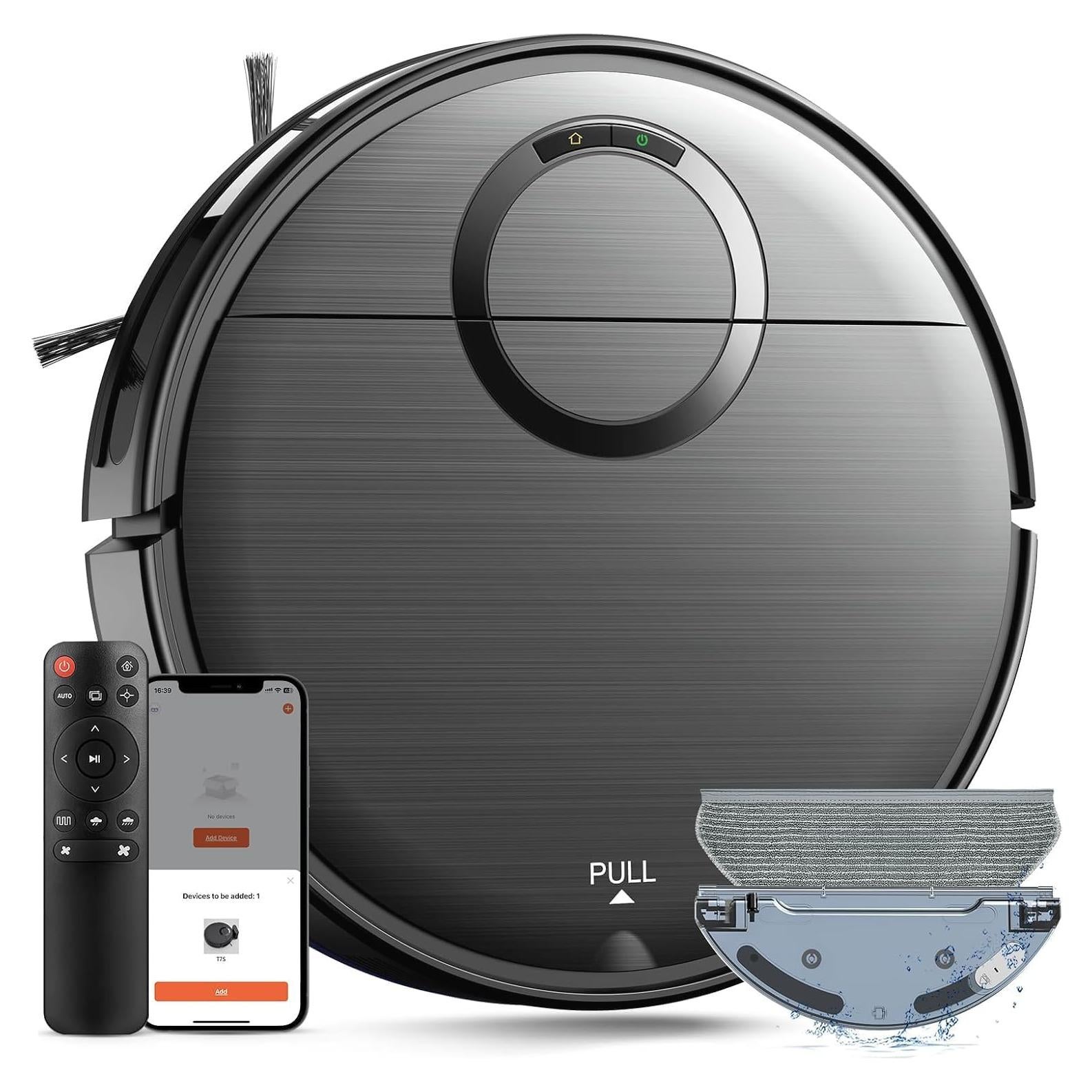 Aspiradora Robot MAMNV T7S 2 en 1 con Control Remoto 2000Pa