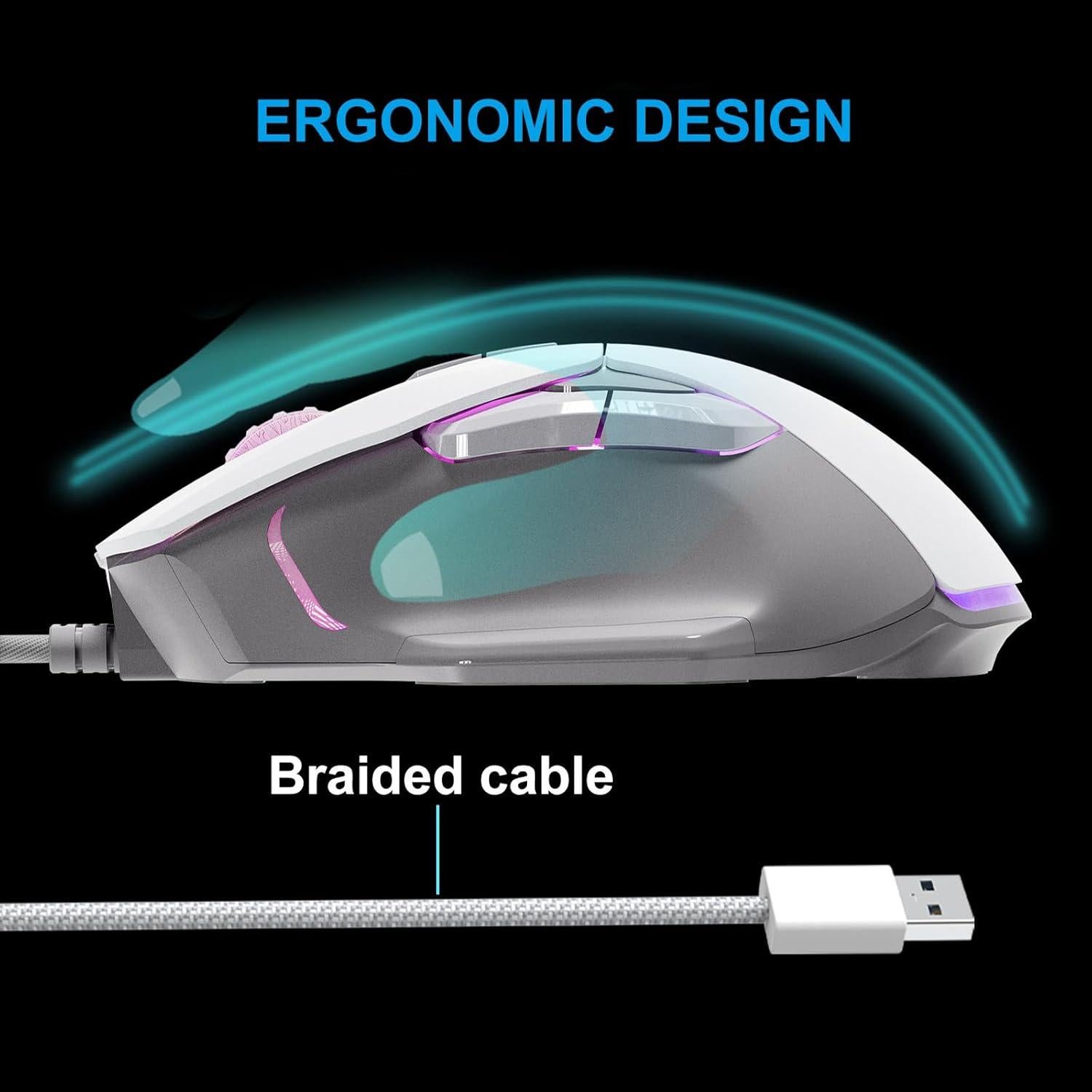 Ratón Gaming FOXXRAY BM-88, 7200 DPI, RGB, 7 Botones