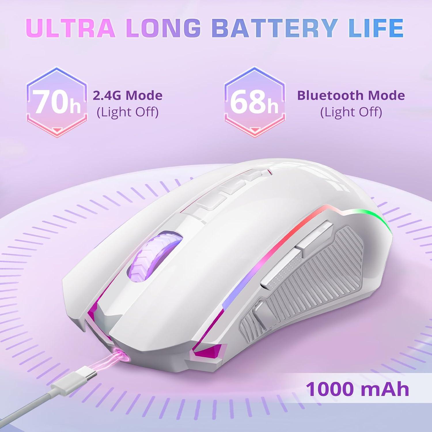 Ratón Gaming Inalámbrico Redragon M914, 12000 DPI, RGB