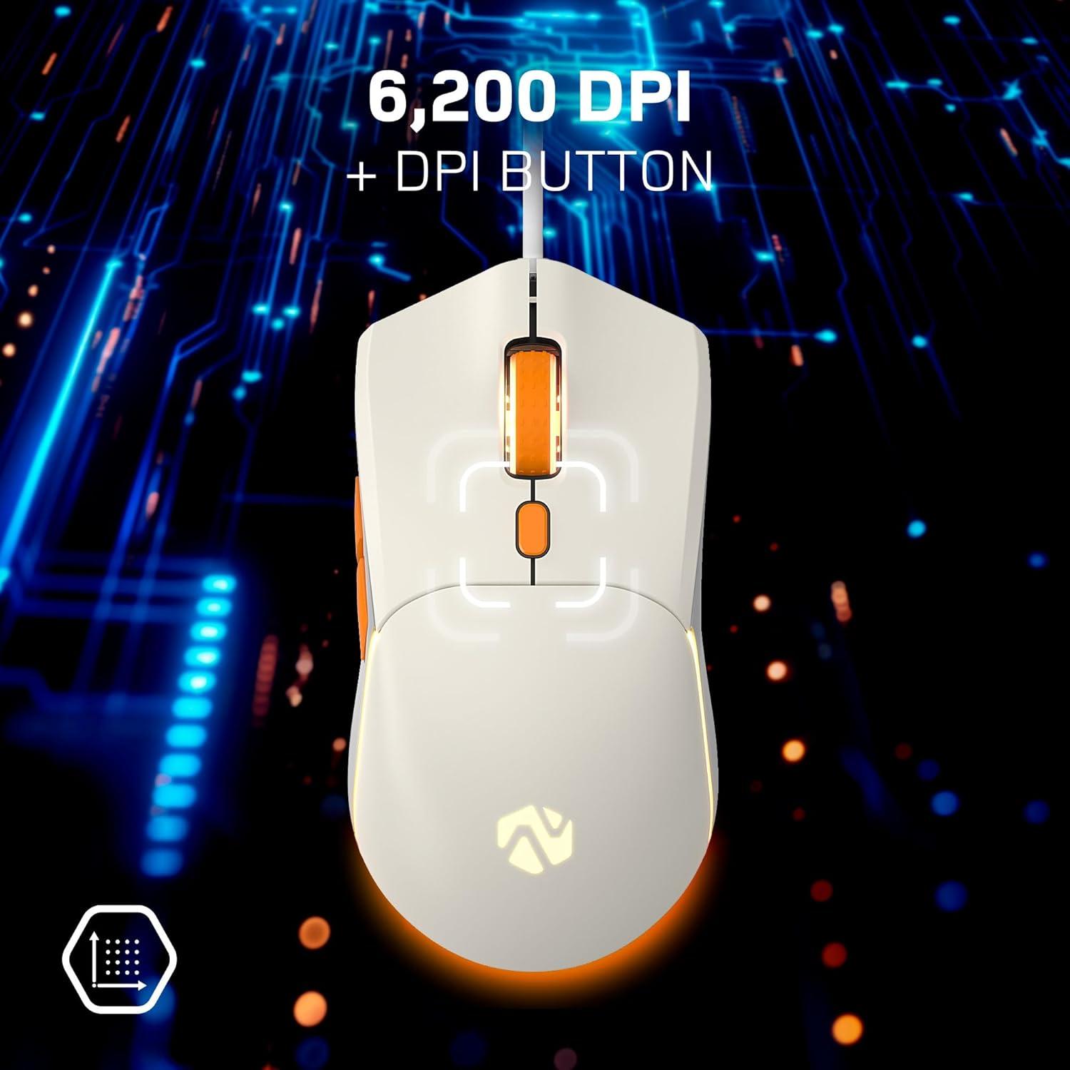 Ratón Gaming con Cable Basekamp EVO RGB Sensor Pixart