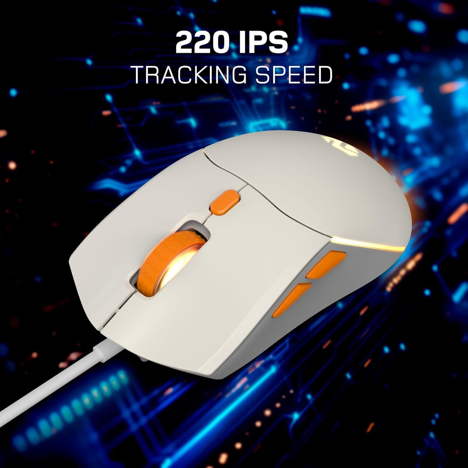 Ratón Gaming con Cable Basekamp EVO RGB Sensor Pixart