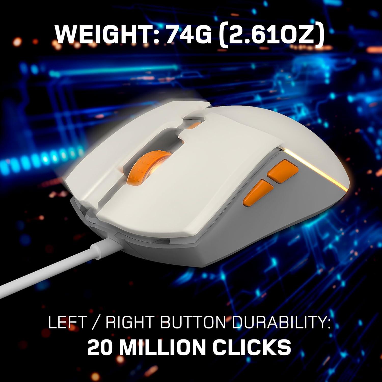 Ratón Gaming con Cable Basekamp EVO RGB Sensor Pixart