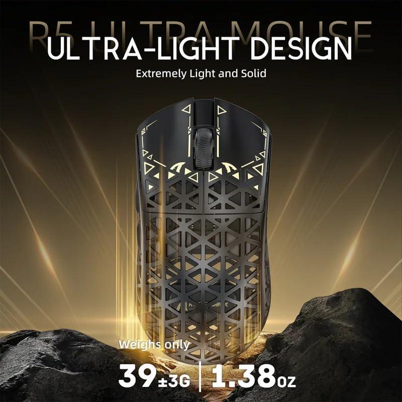 RATÓN GAMING INALÁMBRICO ATTACK SHARK R5 Ultra 39g 42K DPI