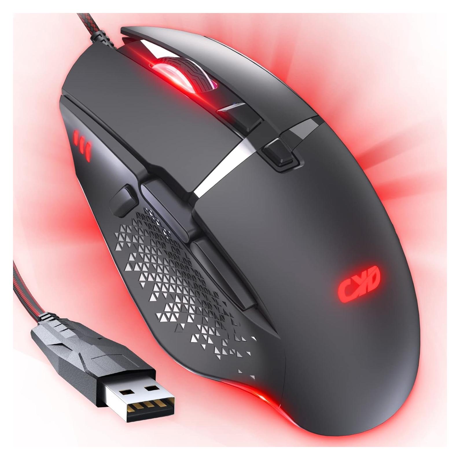 Ratón Gaming CYD C309 Con Cable RGB 12800 DPI 8 Botones
