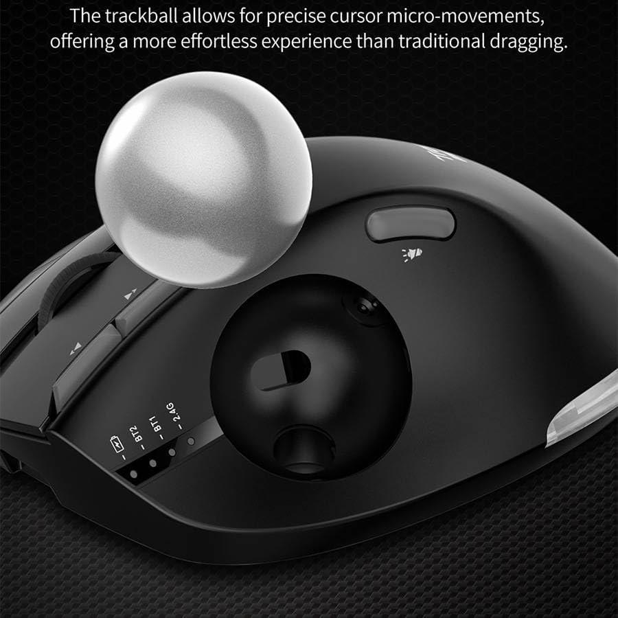 Ratón Inalámbrico JOMAA Ergonómico 4800 DPI Negro