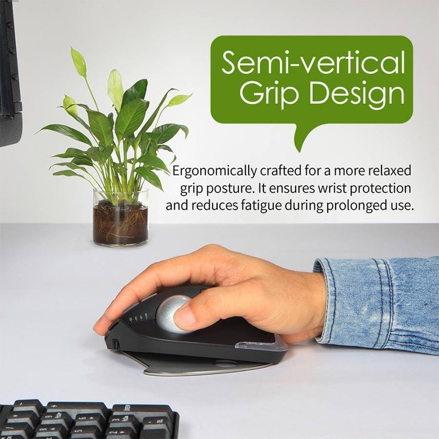 Ratón Inalámbrico JOMAA Ergonómico 4800 DPI Negro