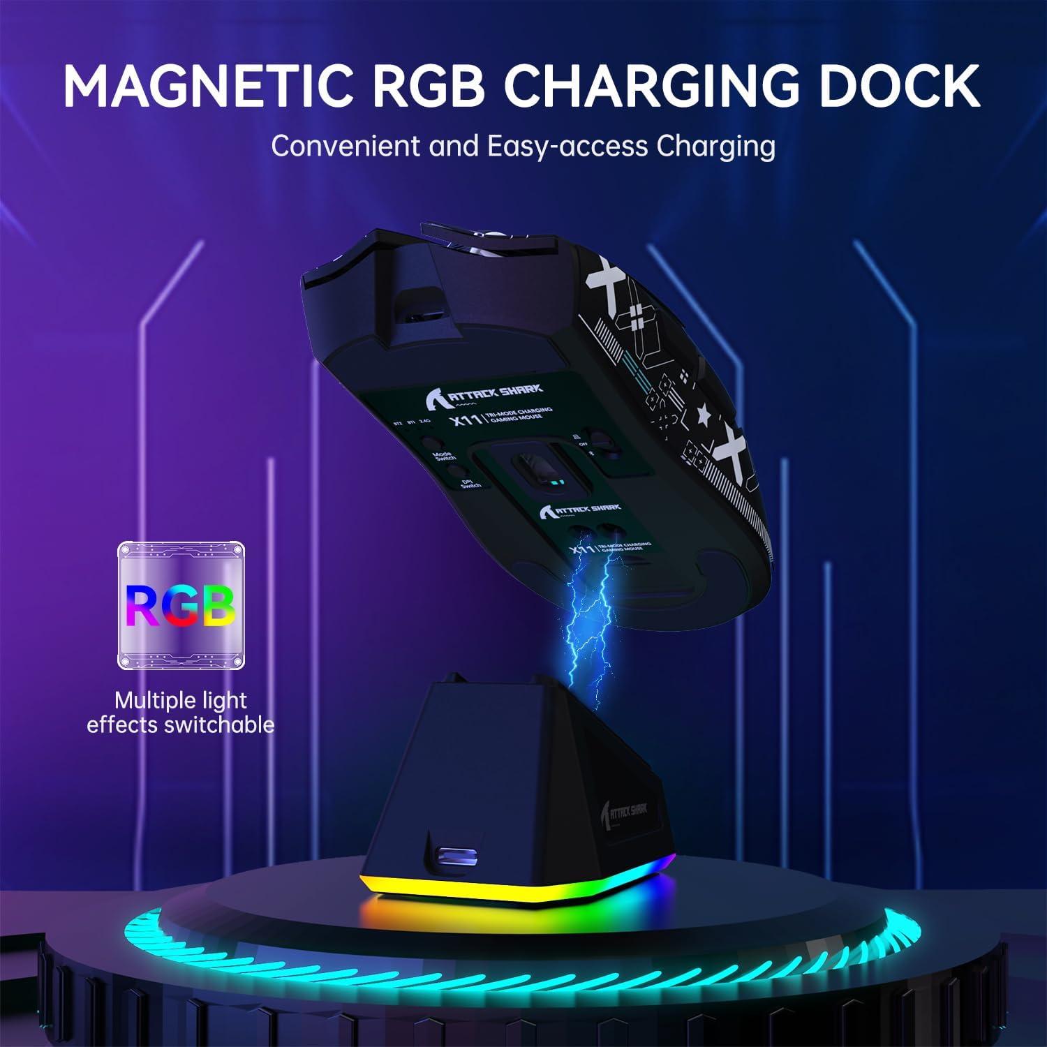 Ratón Gaming Inalámbrico ATTACK SHARK X11 22K DPI RGB