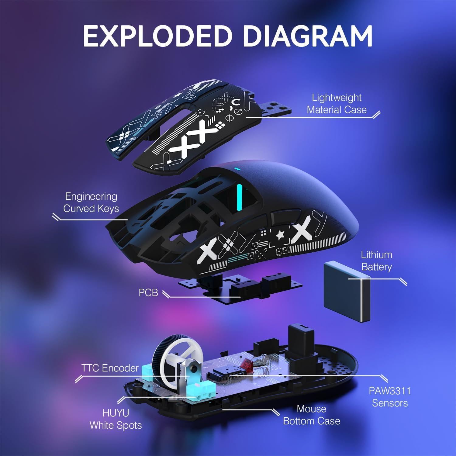 Ratón Gaming Inalámbrico ATTACK SHARK X11 22K DPI RGB