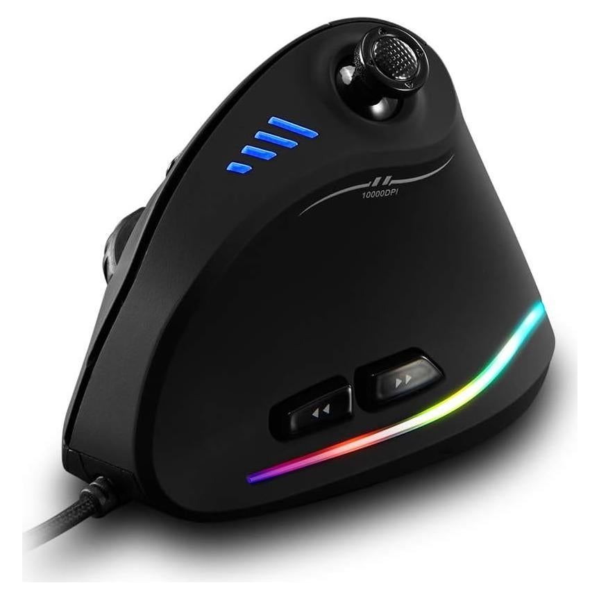 Mouse Ergonómico Vertical Zelotes C18 10000 DPI RGB USB