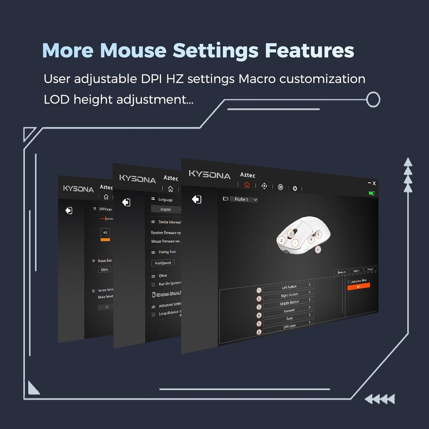 Ratón Gaming Inalámbrico Gana con Aztec Rojo 55g 26K DPI
