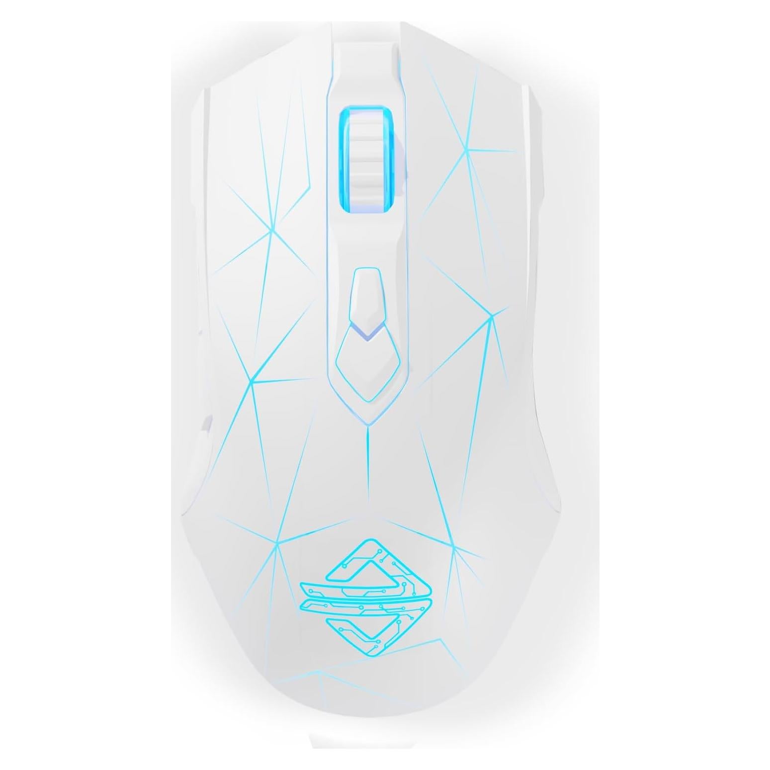 Ratón Gaming FELICON AJ52PRO Inalámbrico 10000DPI RGB Blanco