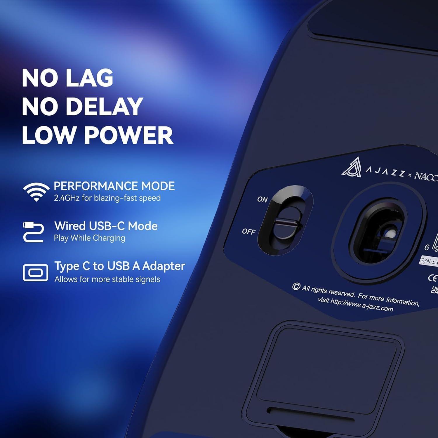 Ratón Inalámbrico A.JAZZ AJ139 G Pro 4K 26000 DPI Negro