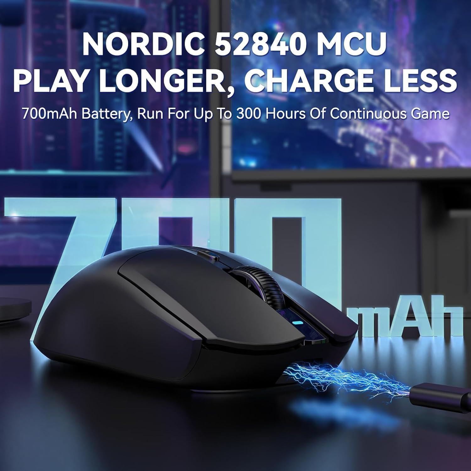 Ratón Inalámbrico A.JAZZ AJ139 G Pro 4K 26000 DPI Negro