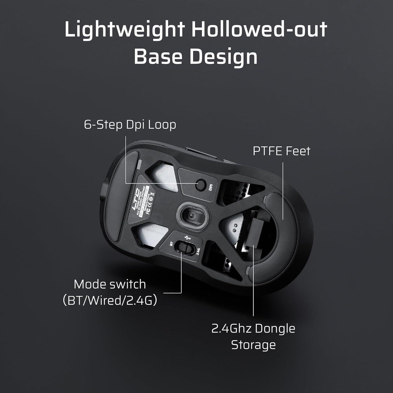 Ratón Gaming Inalámbrico LTC GM024 Ultra-Ligero 59g