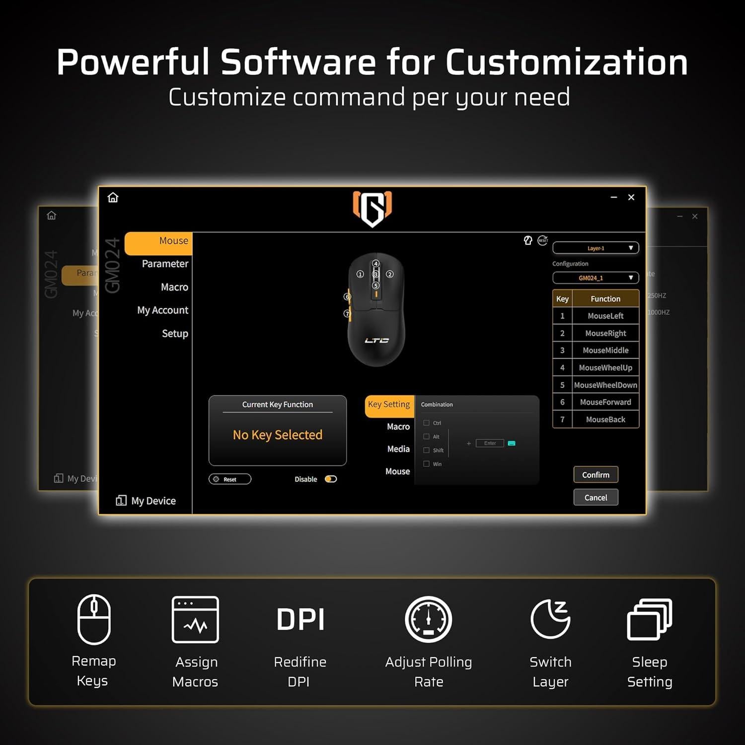 Ratón Gaming Inalámbrico LTC GM024 Ultra-Ligero 59g