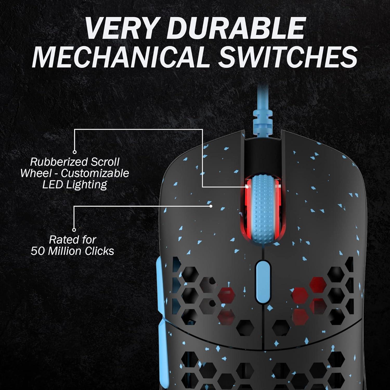 Ratón Gaming HK Gaming Mira M RGB 63g 12000 CPI USB