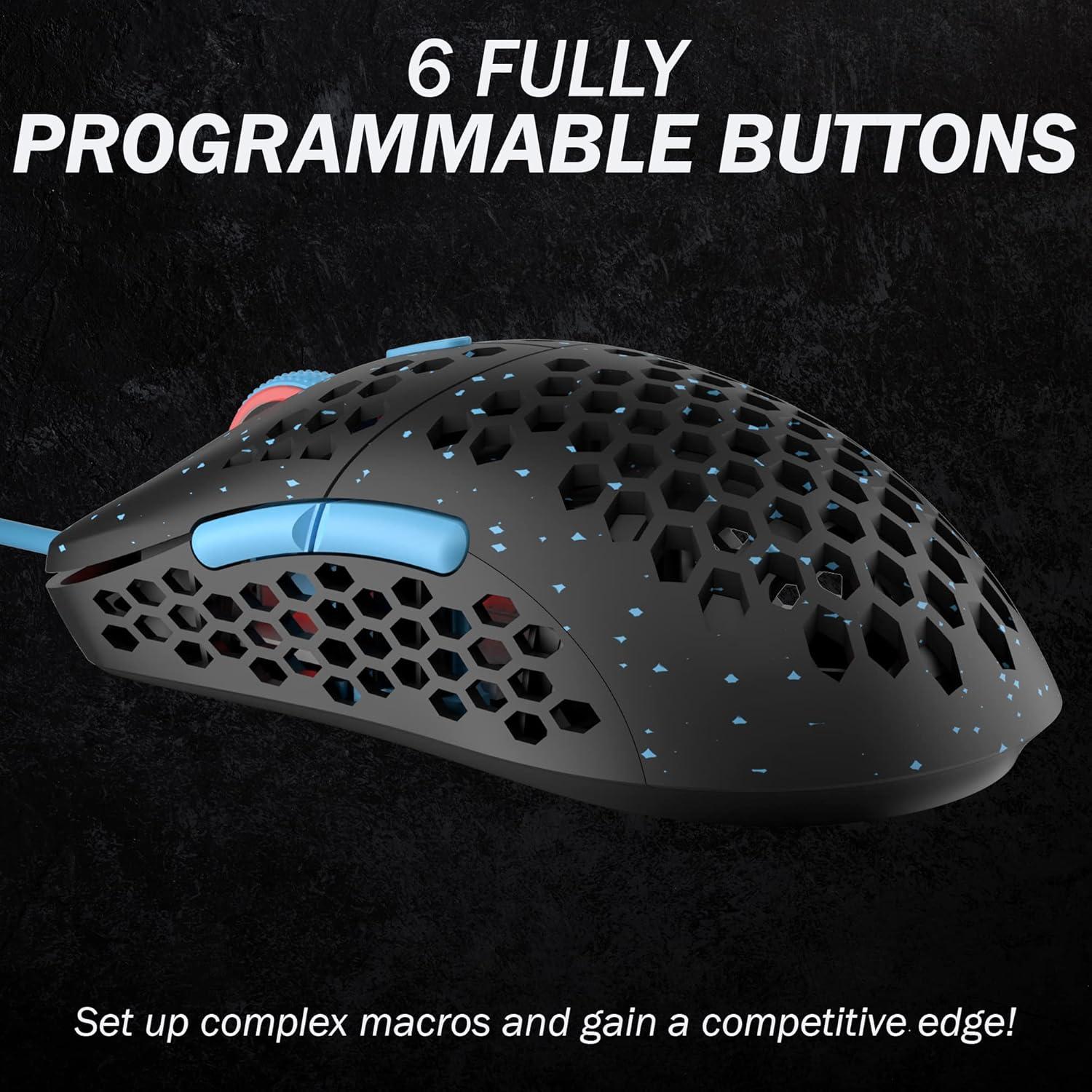 Ratón Gaming HK Gaming Mira M RGB 63g 12000 CPI USB