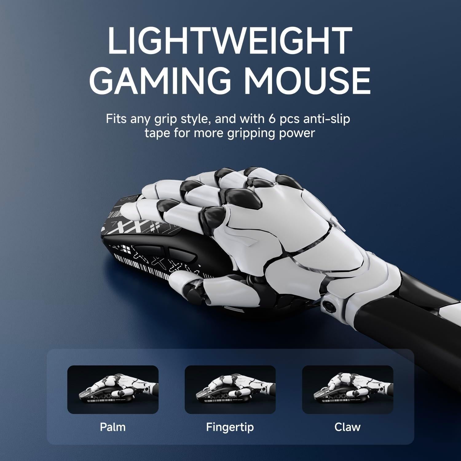 Ratón Inalámbrico EWEADN X23Pro 12000 DPI Recargable Negro