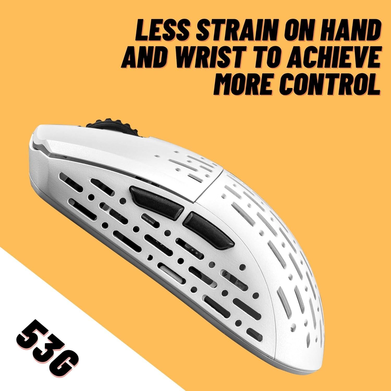 Ratón Gaming Inalámbrico Dormilón 19000 DPI 53g Blanco