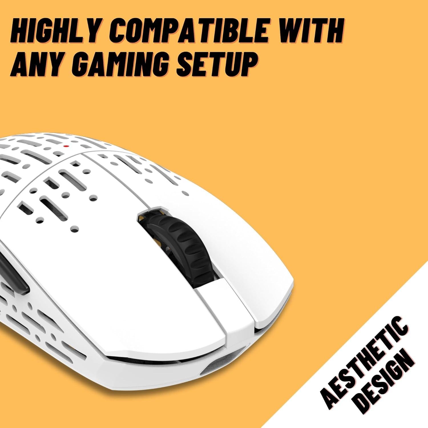 Ratón Gaming Inalámbrico Dormilón 19000 DPI 53g Blanco