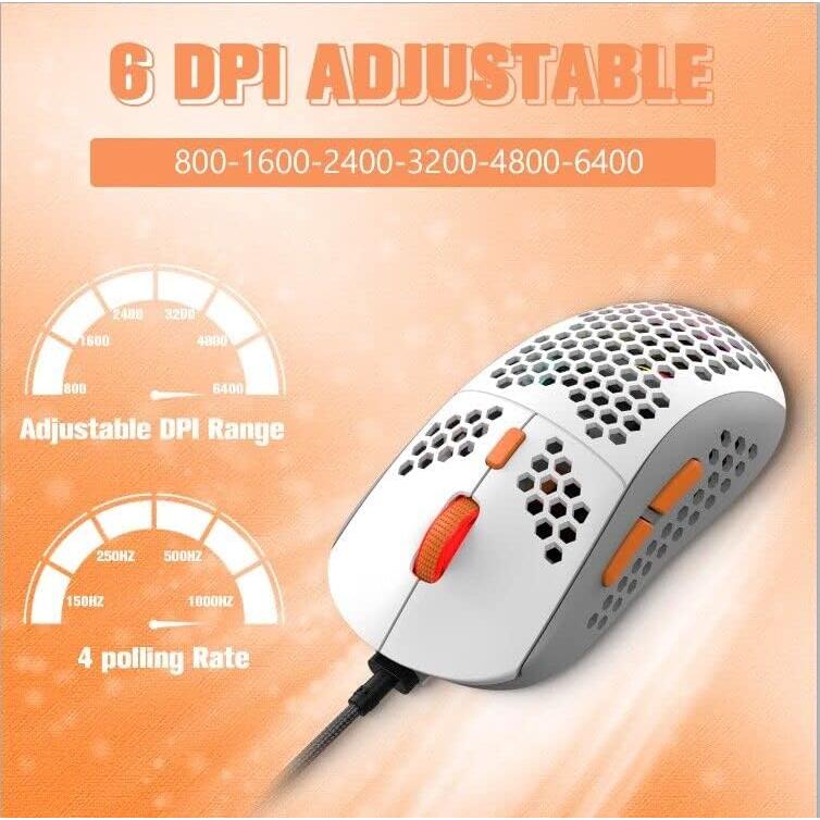 Ratón Gaming ZIYOU LANG Ultraligero 69g RGB 6400DPI