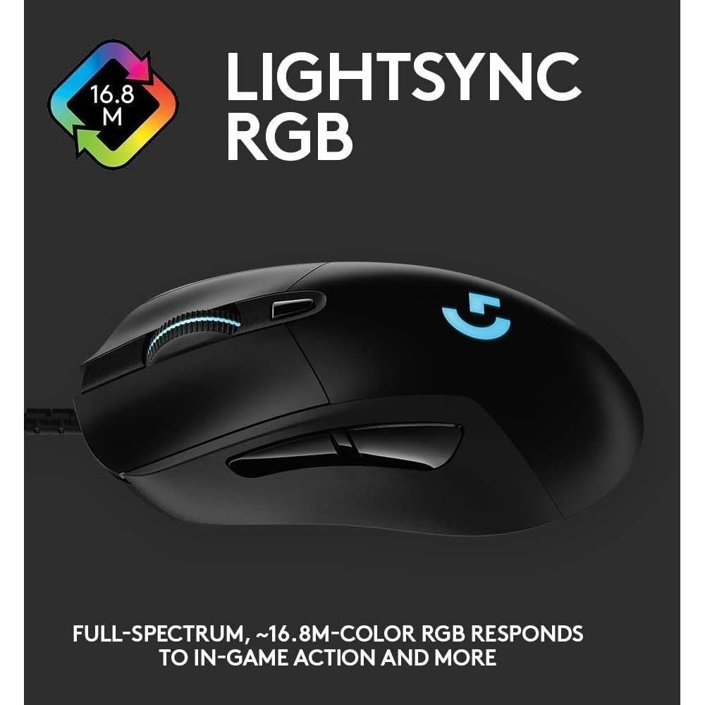 Ratón Gaming Logitech G403 Hero 25K RGB 181g Cable 2.1m