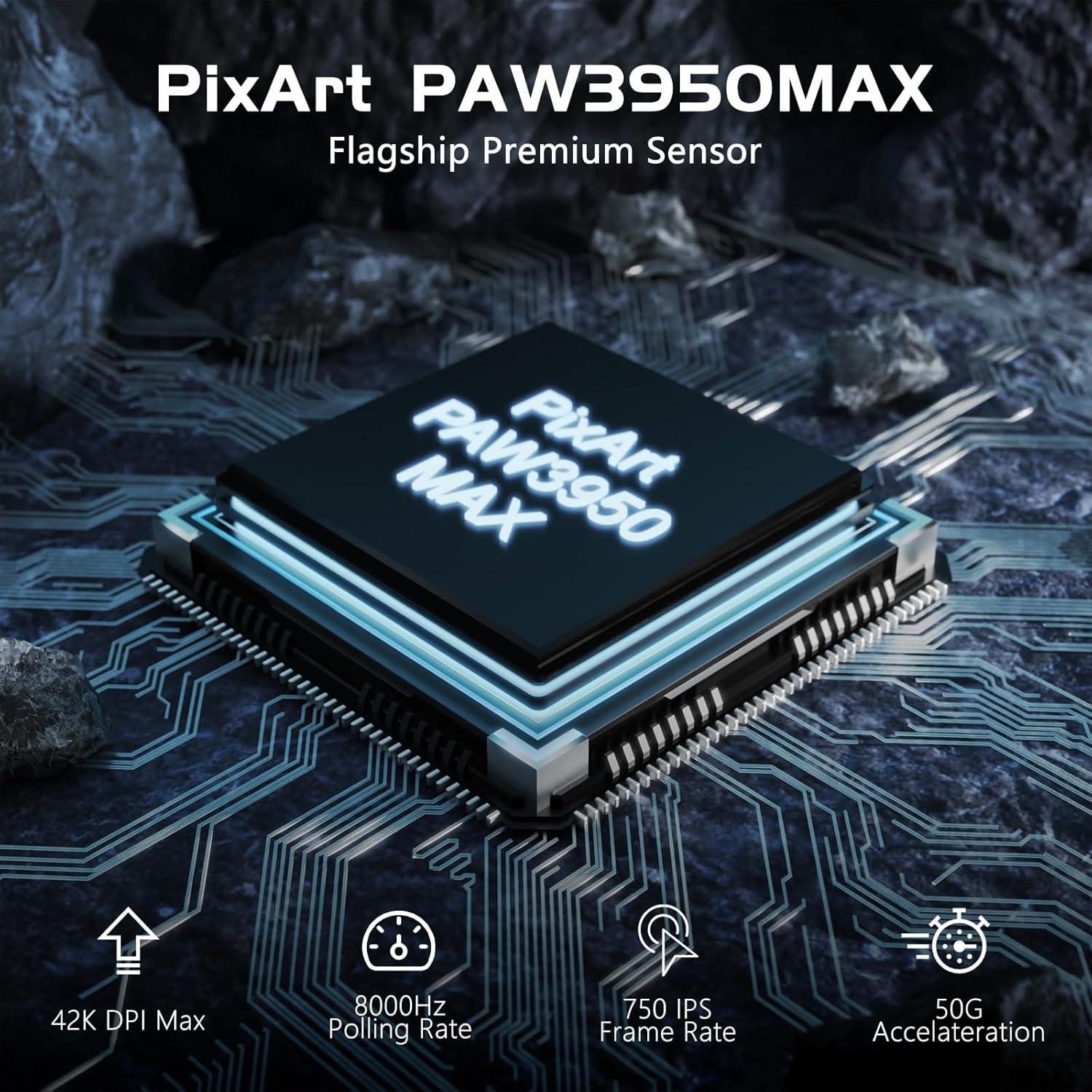 Ratón Gaming Inalámbrico Attack Shark R6 39g Negro