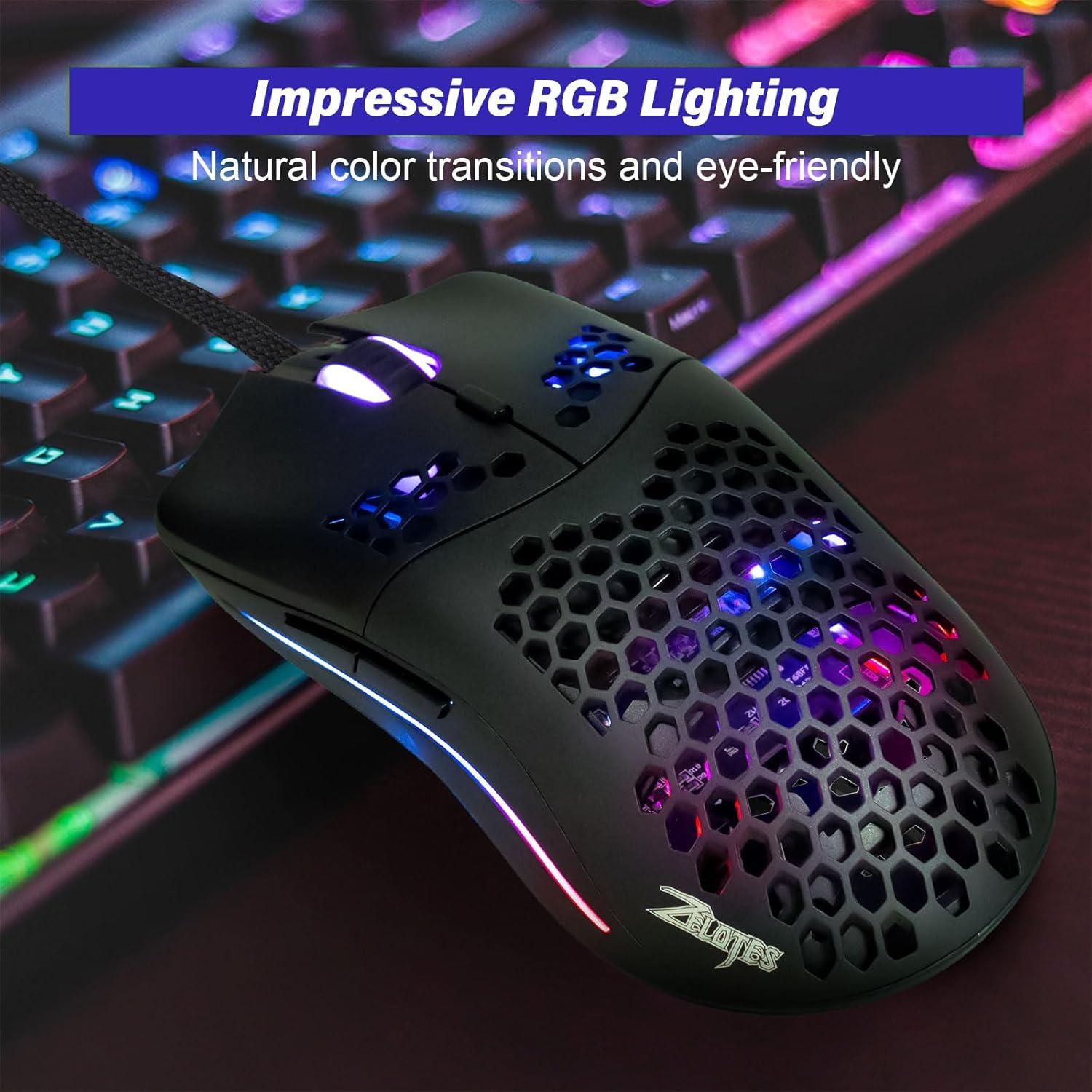 Ratón Gaming XuanGui C7 RGB Ultra Ligero 16000 DPI