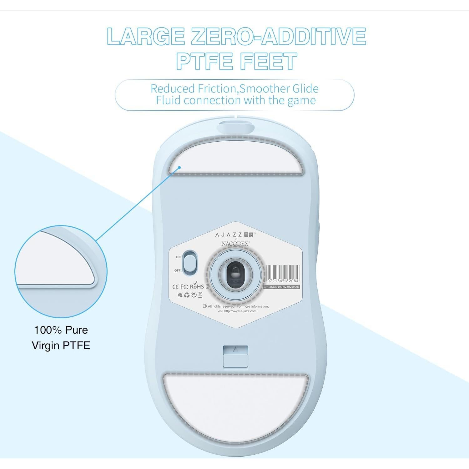 Ratón Gaming Inalámbrico Attack Shark AJ199 26000 DPI