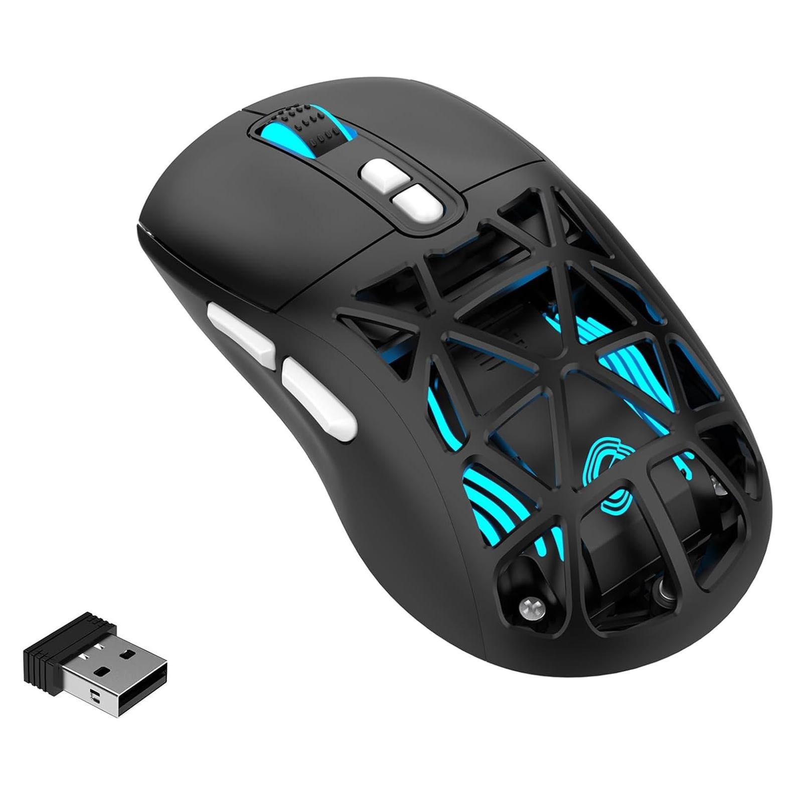 Ratón Gaming Inalámbrico FD M02 RGB 10000 DPI Recargable
