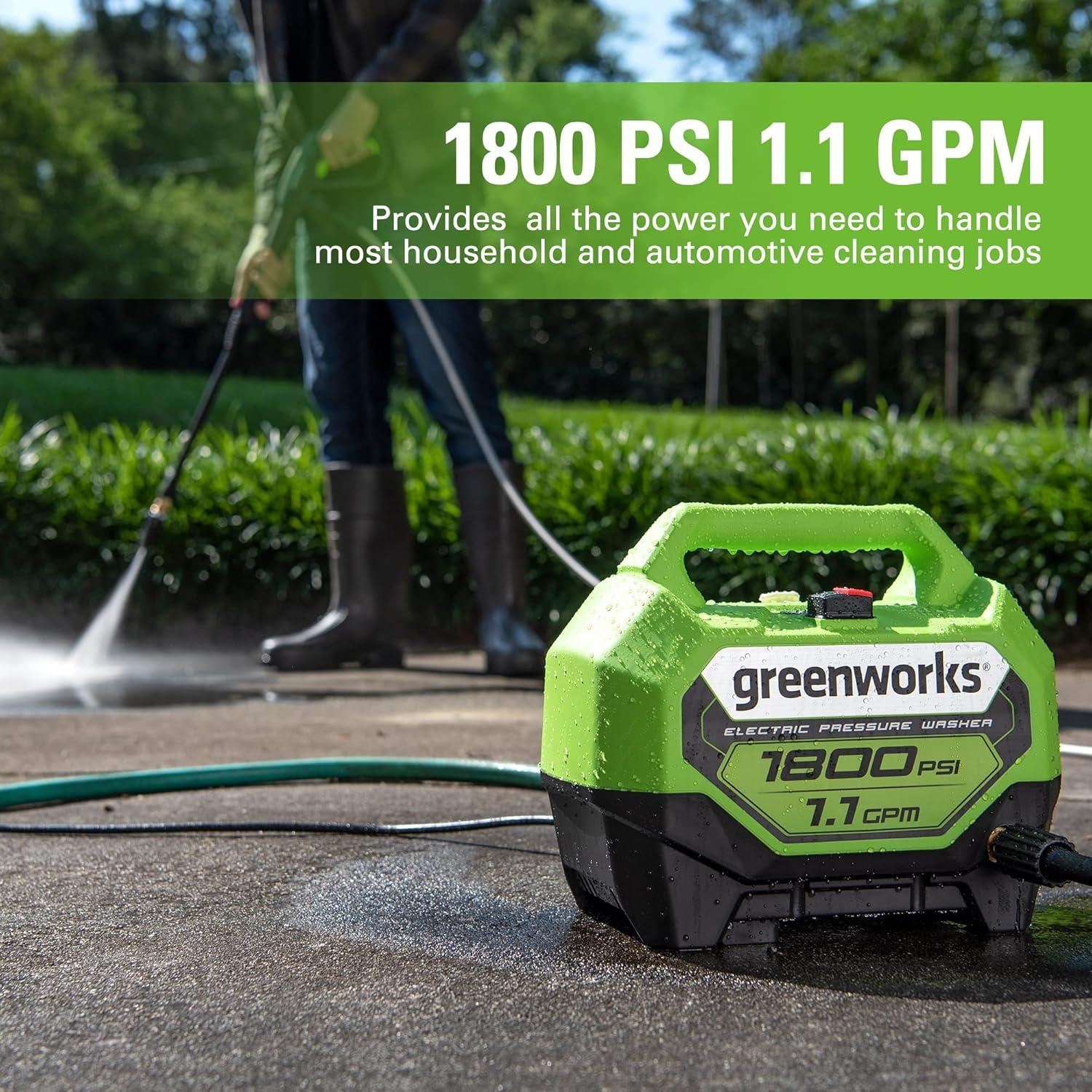 Lavadora a Presión Eléctrica Greenworks 1800 PSI 4.16 L/min