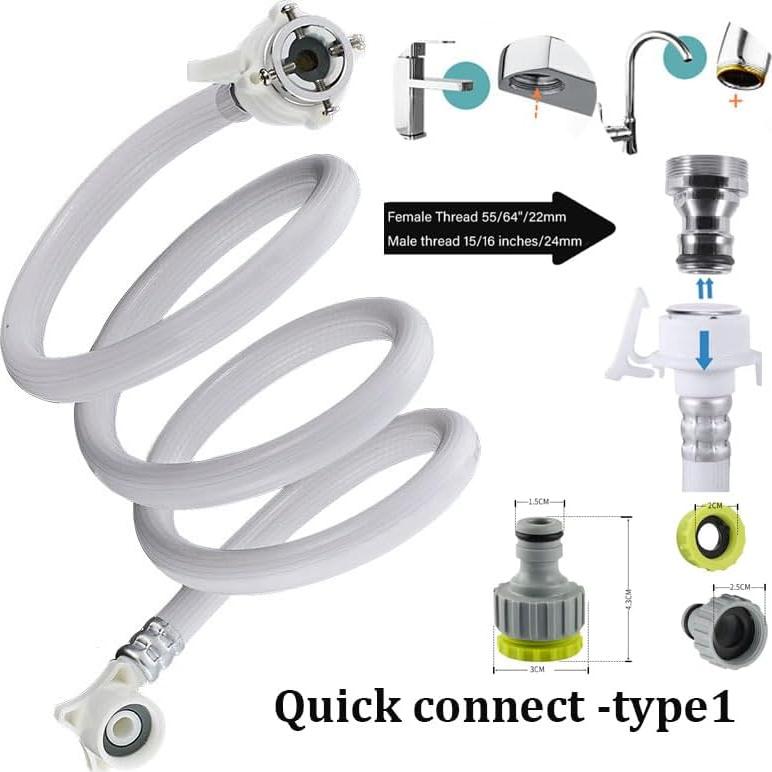 Manguera de Lavadora Portátil Detulseor 3m Conexión Rápida