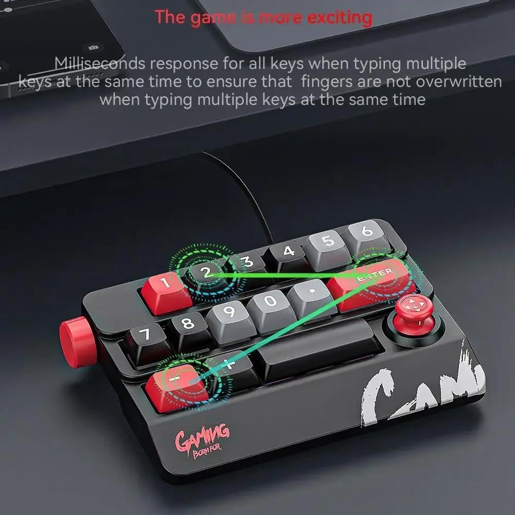 Teclado Mecánico RGB Vostoktech Mini K809 17 Teclas Programables