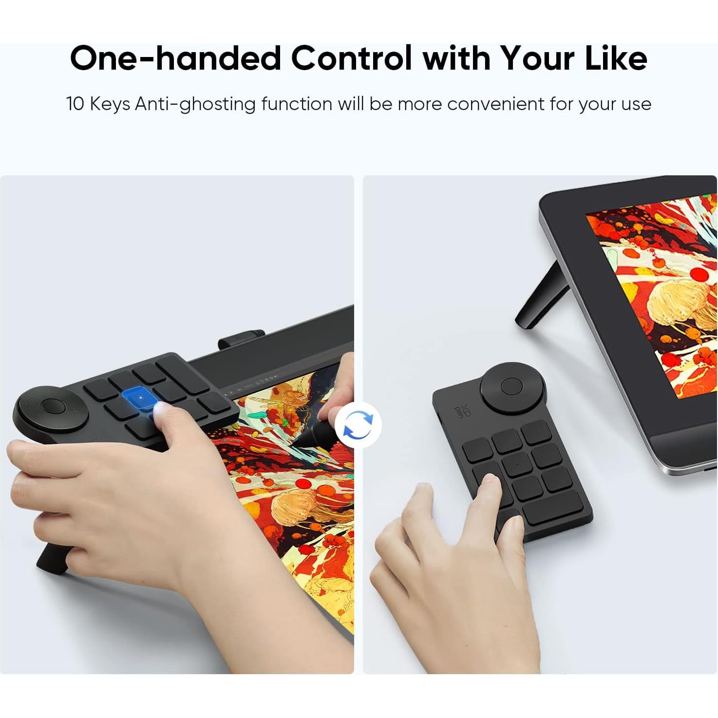 Teclado Inalámbrico XP-PEN Mini Keydial ACK05 Bluetooth 1000mAh