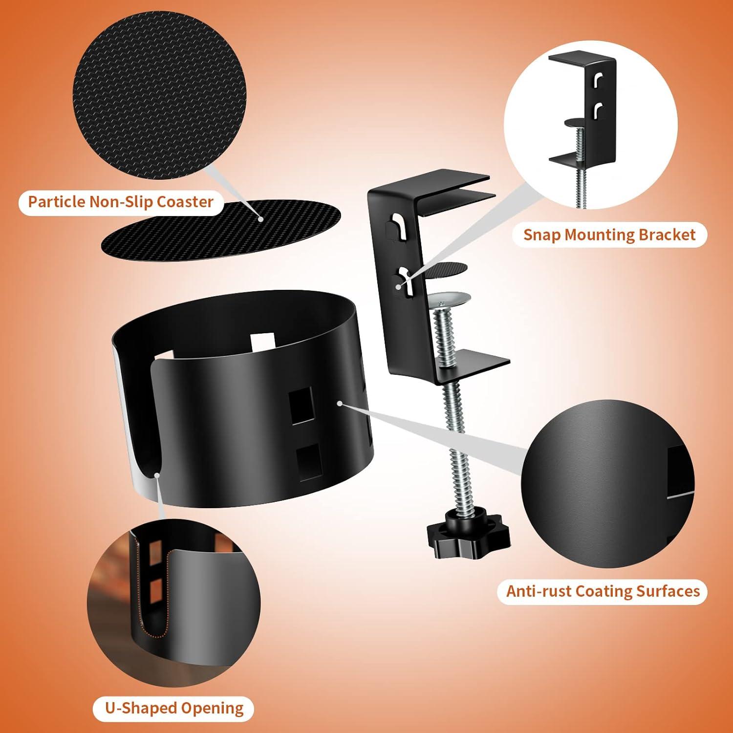 Soporte de Taza Grande OOKUU Ajustable 10 cm Antiderrame Negro