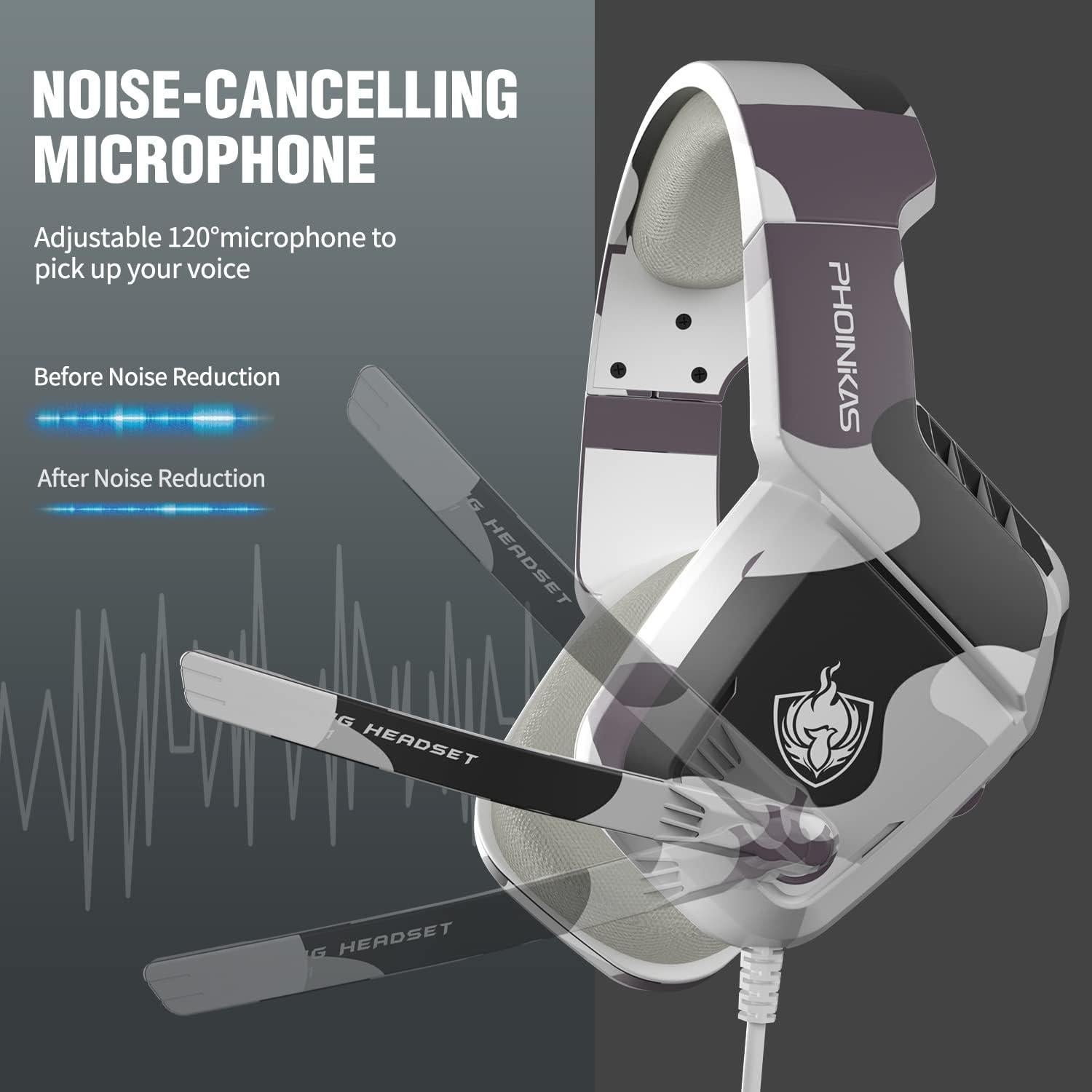 Auriculares Gaming PHOINIKAS H-1 Camo 3.5mm con Micrófono