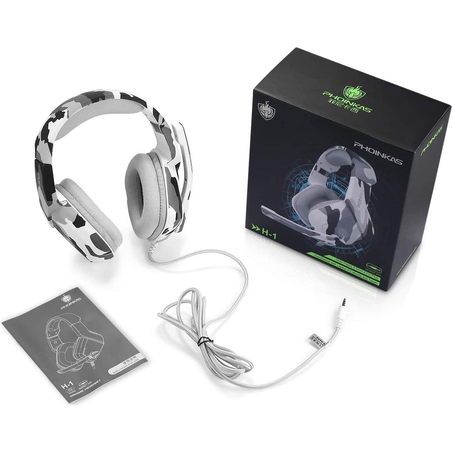 Auriculares Gaming PHOINIKAS H-1 Camo 3.5mm con Micrófono