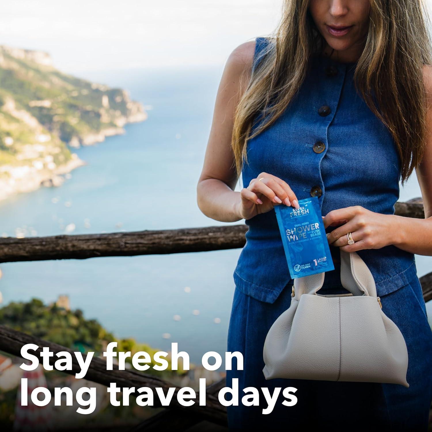 Toallitas de Ducha FunkBlock Super Fresh - 10 Toallitas Grandes