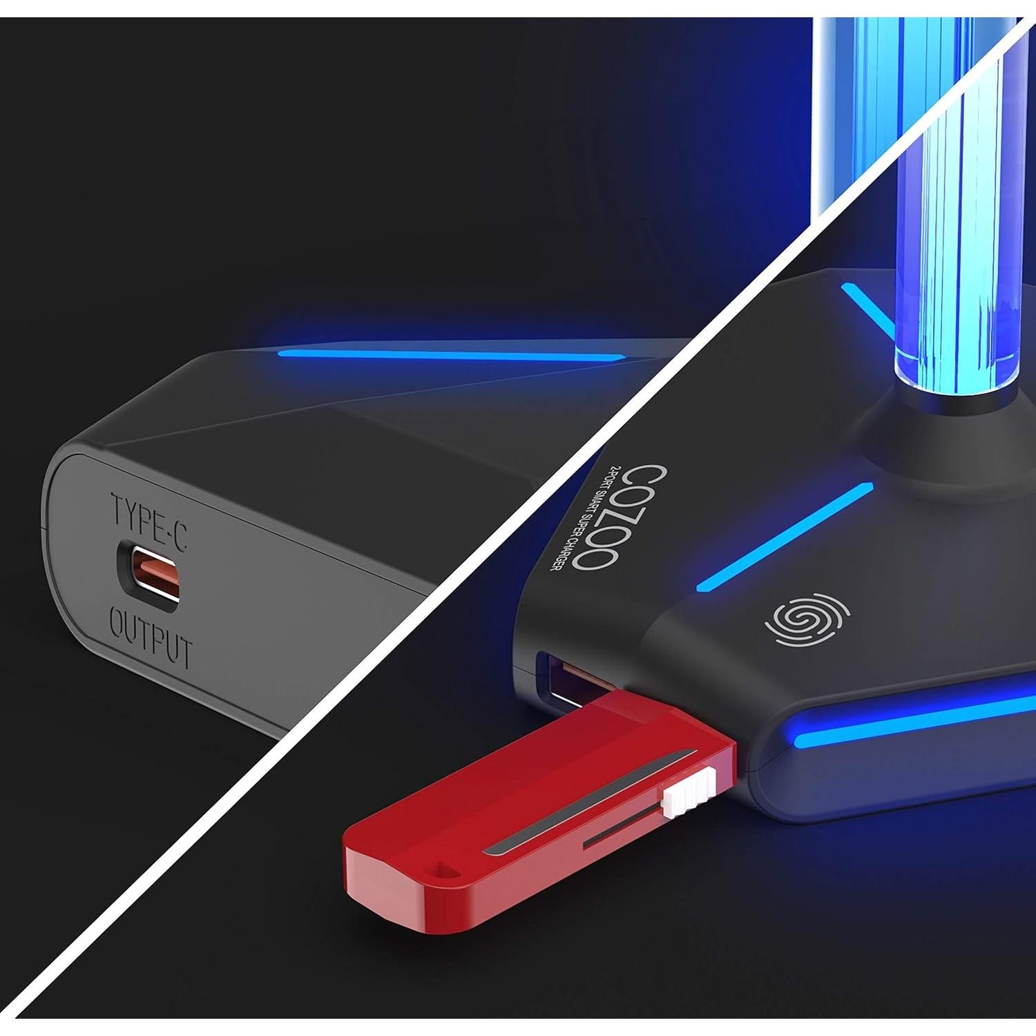 Soporte para Auriculares RGB COZOO con 2 Puertos USB