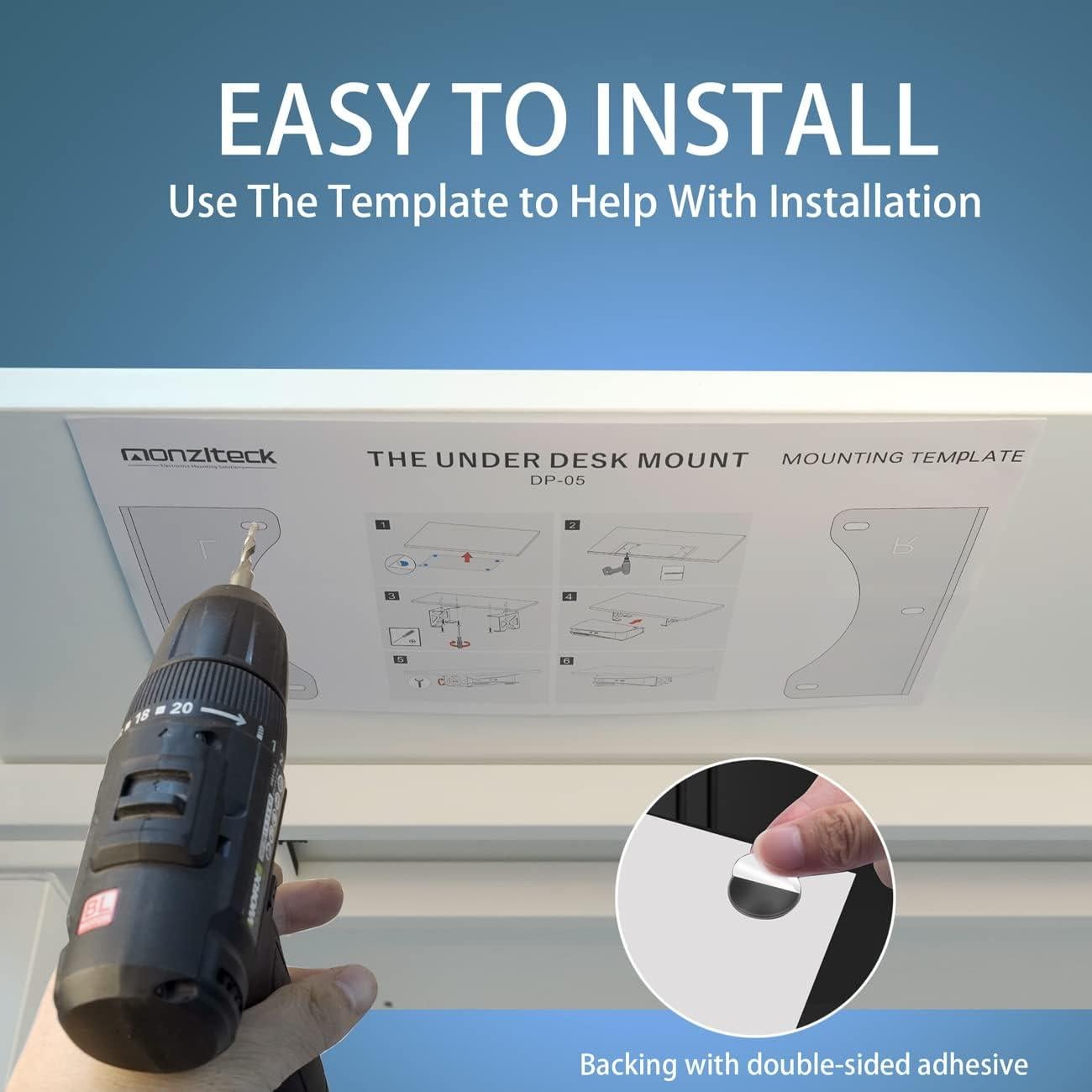 Soporte Bajo Escritorio Monzlteck para PS5/PS5 Slim/Pro