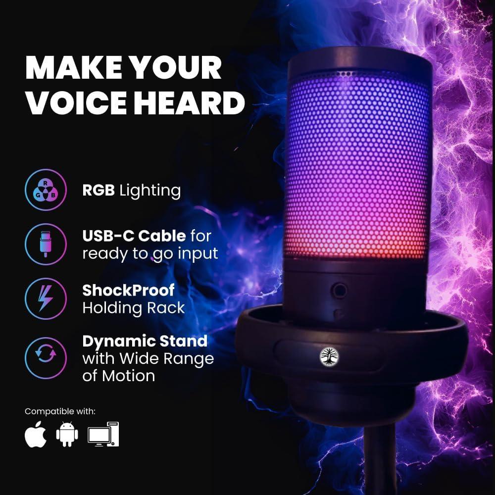 Kit de Transmisión en Vivo Abel Gaming - Webcam 1080p, Micrófono USB y Luz LED