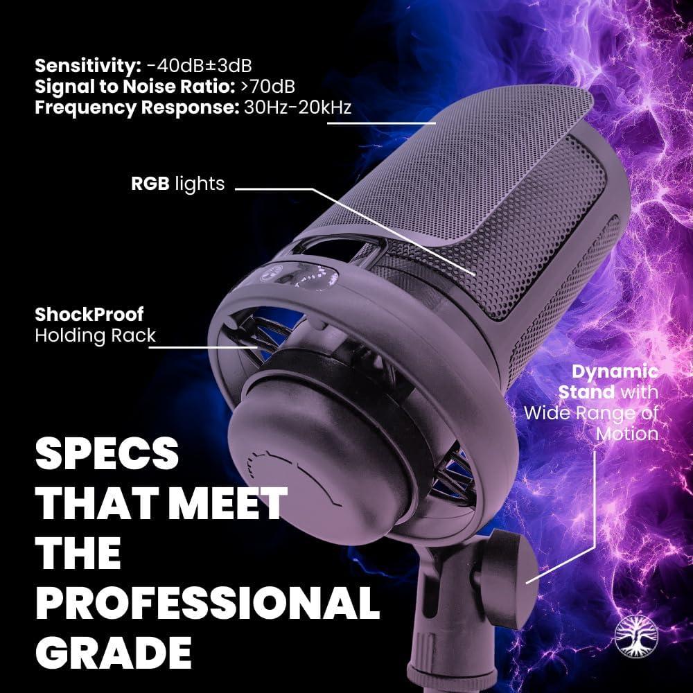 Kit de Transmisión en Vivo Abel Gaming - Webcam 1080p, Micrófono USB y Luz LED