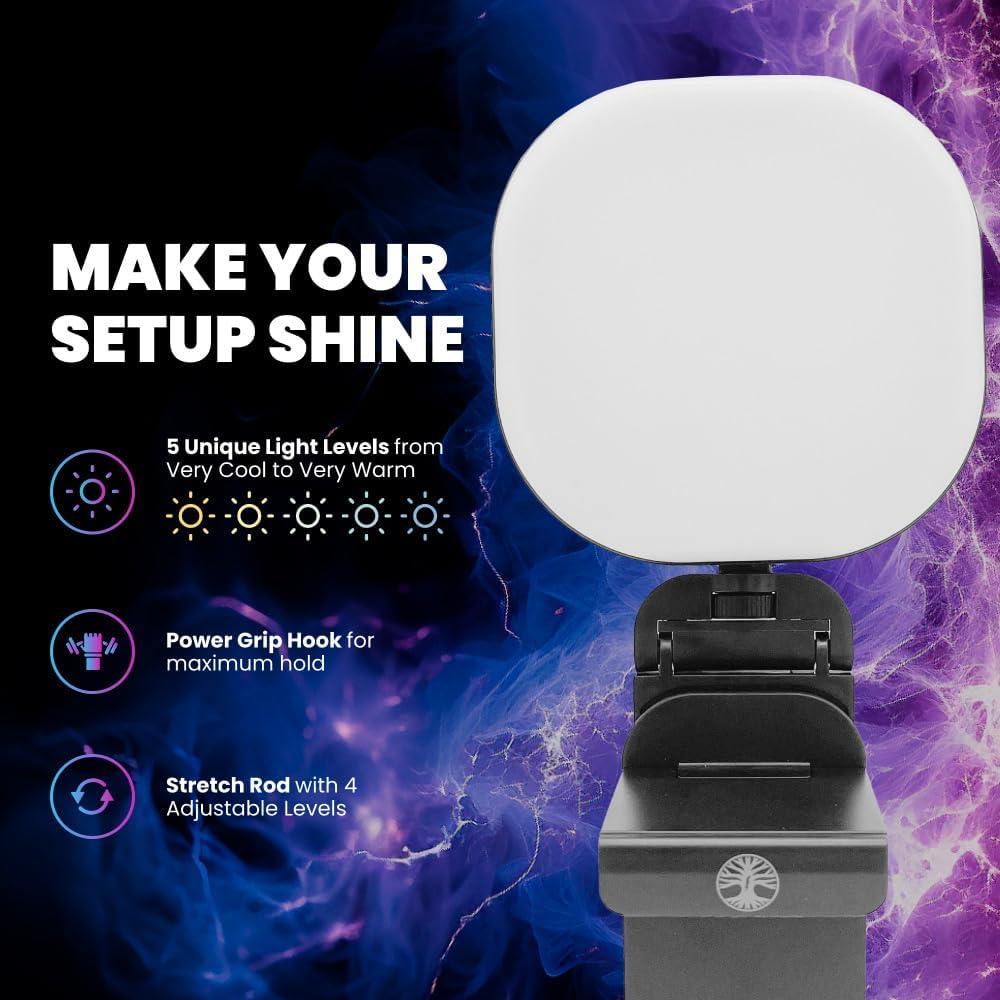 Kit de Transmisión en Vivo Abel Gaming - Webcam 1080p, Micrófono USB y Luz LED