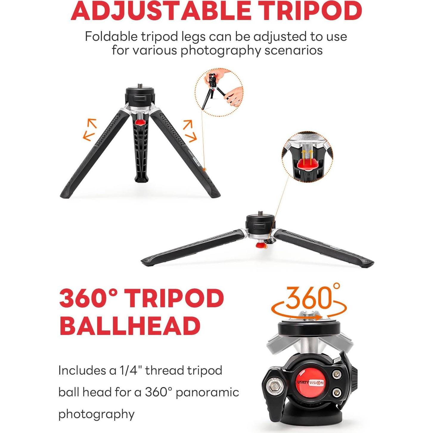 Kit de Vlogging V-Master con Micrófono y Luz LED para Smartphone