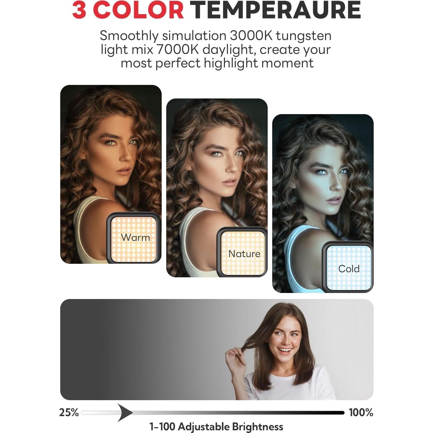 Kit de Vlogging V-Master con Micrófono y Luz LED para Smartphone