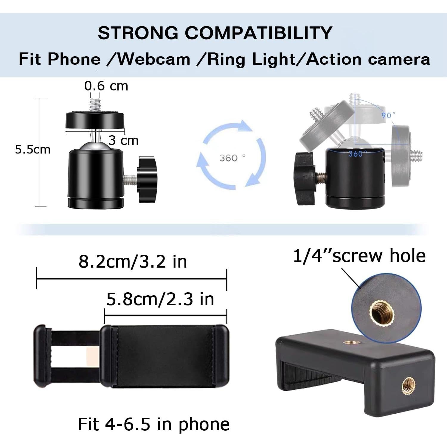 Soporte de trípode para cámara TH-YIYANT, brazo articulado