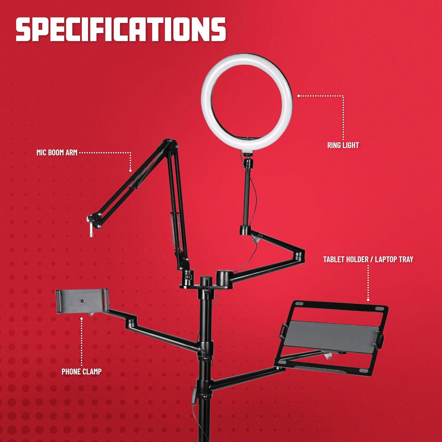 Soporte Móvil Gator Frameworks 5-en-1 con Ruedas