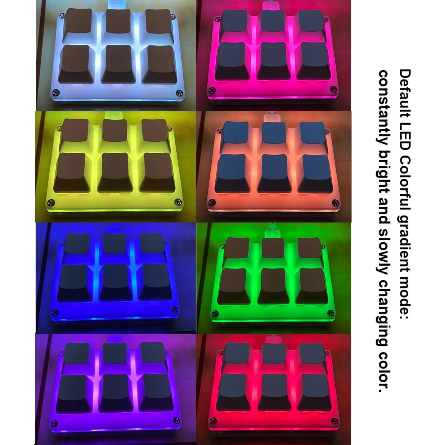 Teclado Mecánico Macro QINIZX 6 Teclas RGB Programable