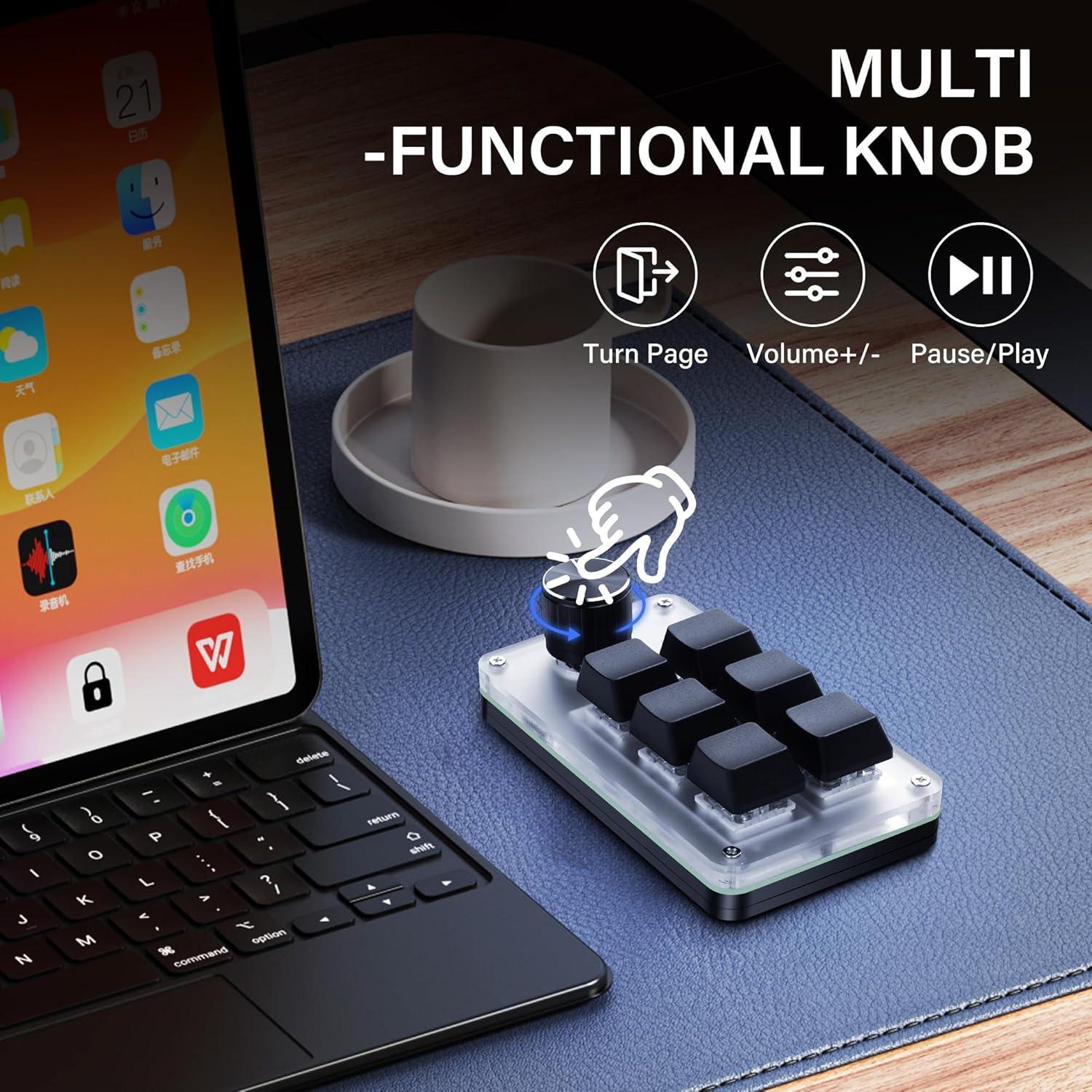 Teclado Mecánico Programable Mini SinLoon USB 6 Teclas RGB