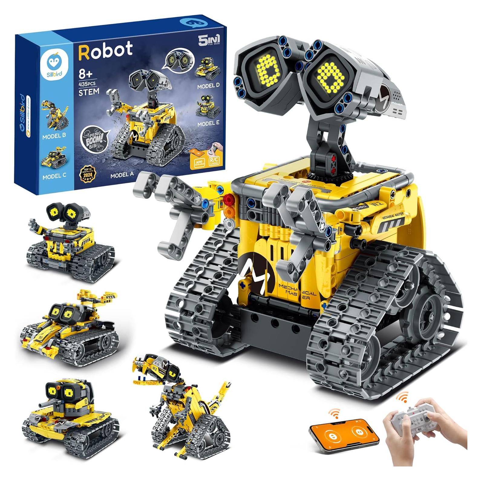 Kit de Robot Sillbird 5 en 1 para Niños 8+ con Control Remoto